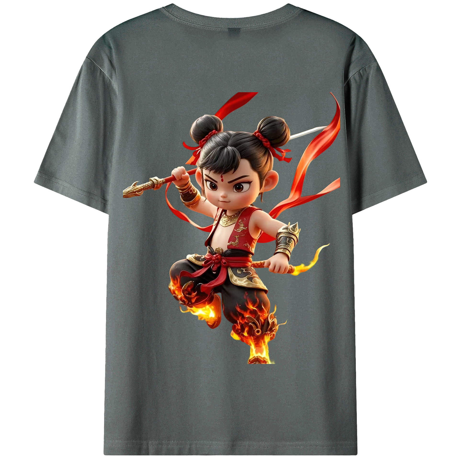Ne Zha 2 ナタ 魔童の大暴れ 綿100％半袖Tシャツ（背面プリント）